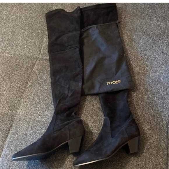 NWT Maje Black Suede Over the Knee Boots
40/9US pull on​​ - Picture 5 of 8